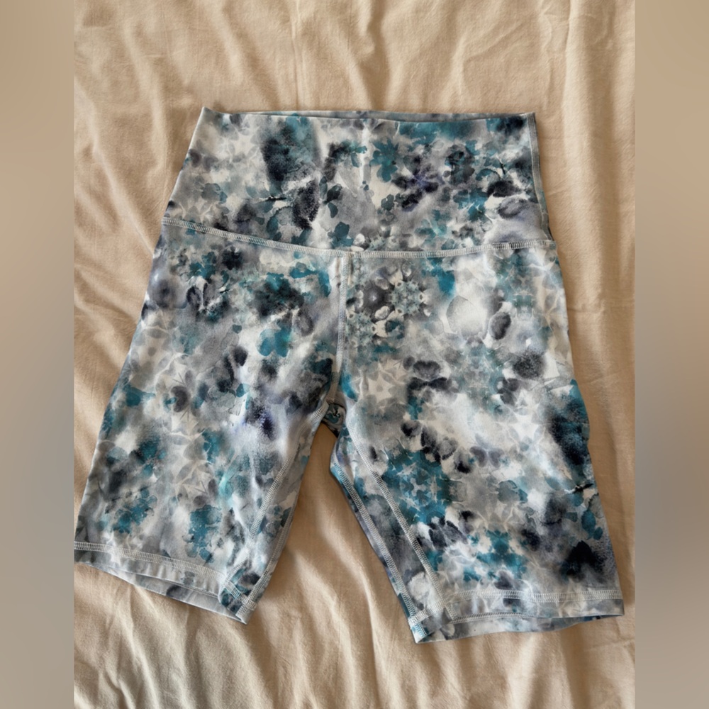 Lululemon Watercolor Biker Shorts